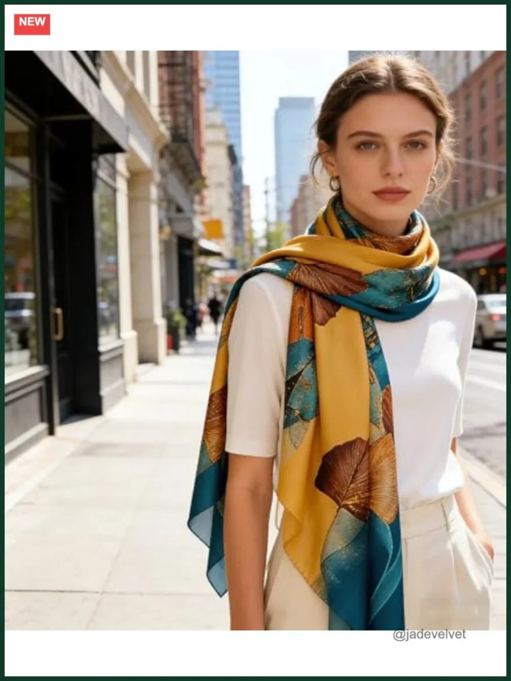 100% Mulberry Silk Scarf Long Lightweight Shawl Wrap Women Fashion